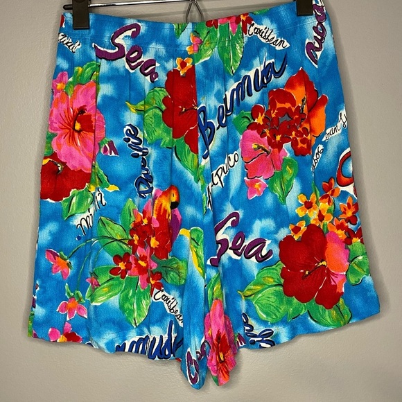 Carole Little Sport Petites Tropical Shorts - Picture 4 of 7